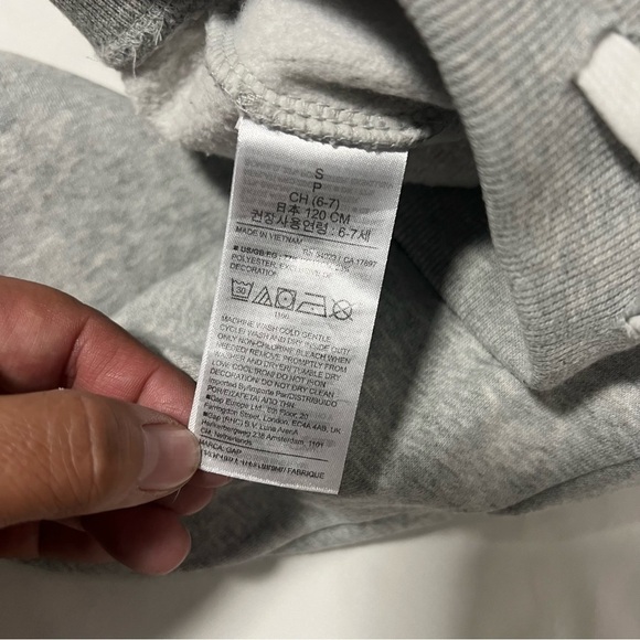 GAP Kids Girls Size Small 6-7 Gray & Pink Jogger Sweatpants Set Full Zip Hoodie - Picture 14 of 15